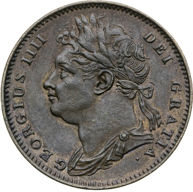 Farthing 1821 - front