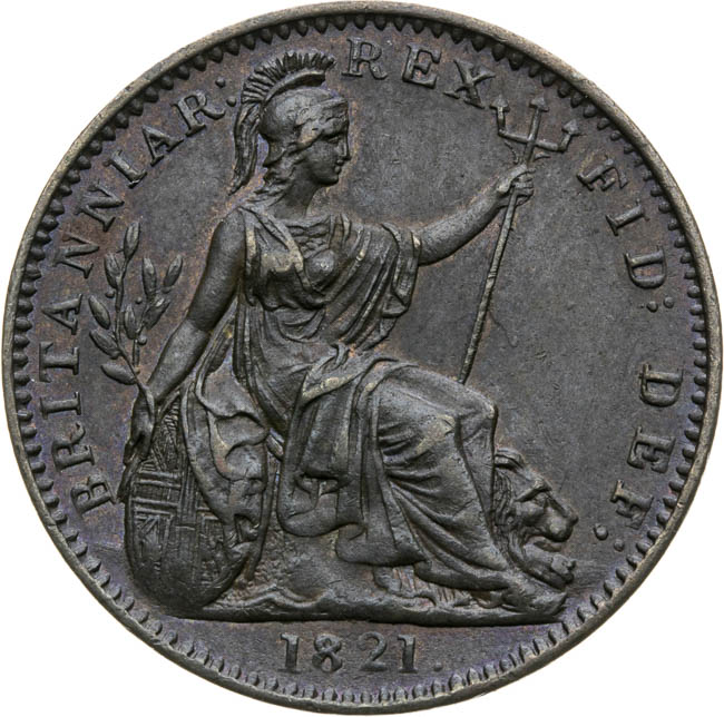 Farthing 1821 - back