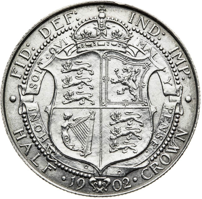 Half Crown 1902 - back