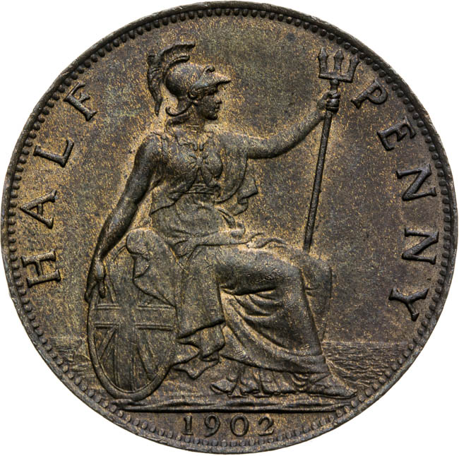 Half penny 1902 - back
