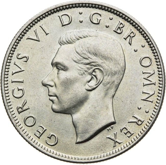 Half crown 1944 - front