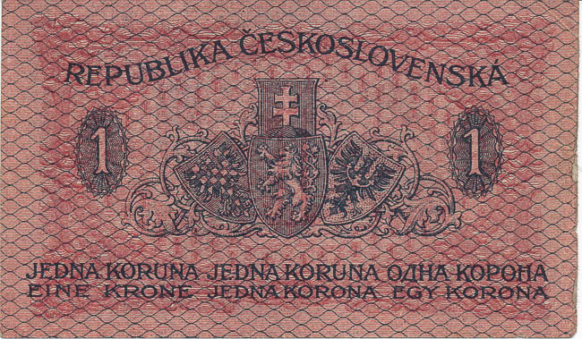 1 Kč 1919 - revers