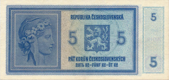 5 Koruna 1938/1940 - reverz