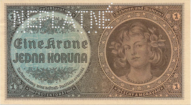 1 K 1940 (perforovaná) - averz
