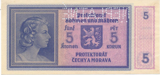 5 K 1940 (perforovaná) - reverz