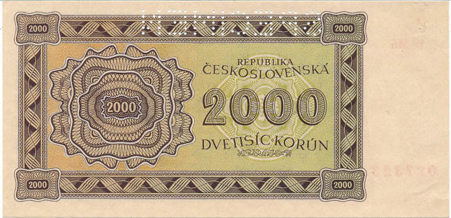 2000 K 1945 (perforovaná) - revers