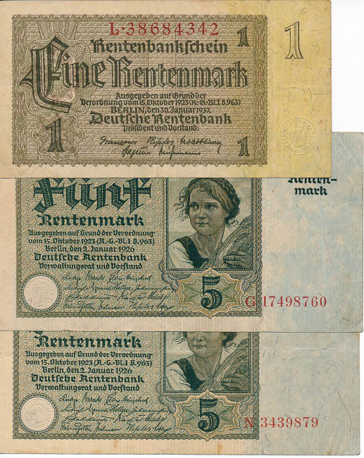 Lot bankovek (6 ks) - revers