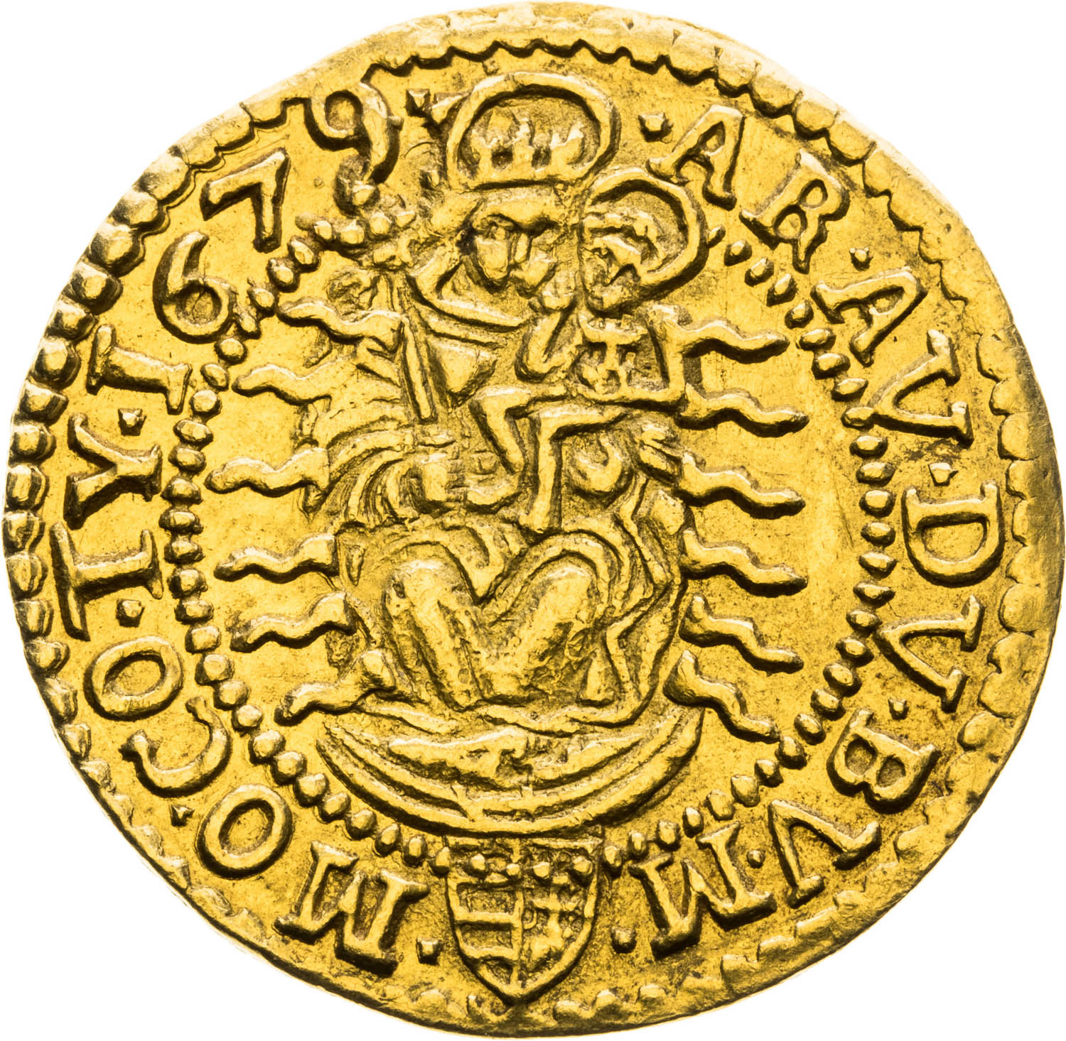 Dukát 1679 - reverz