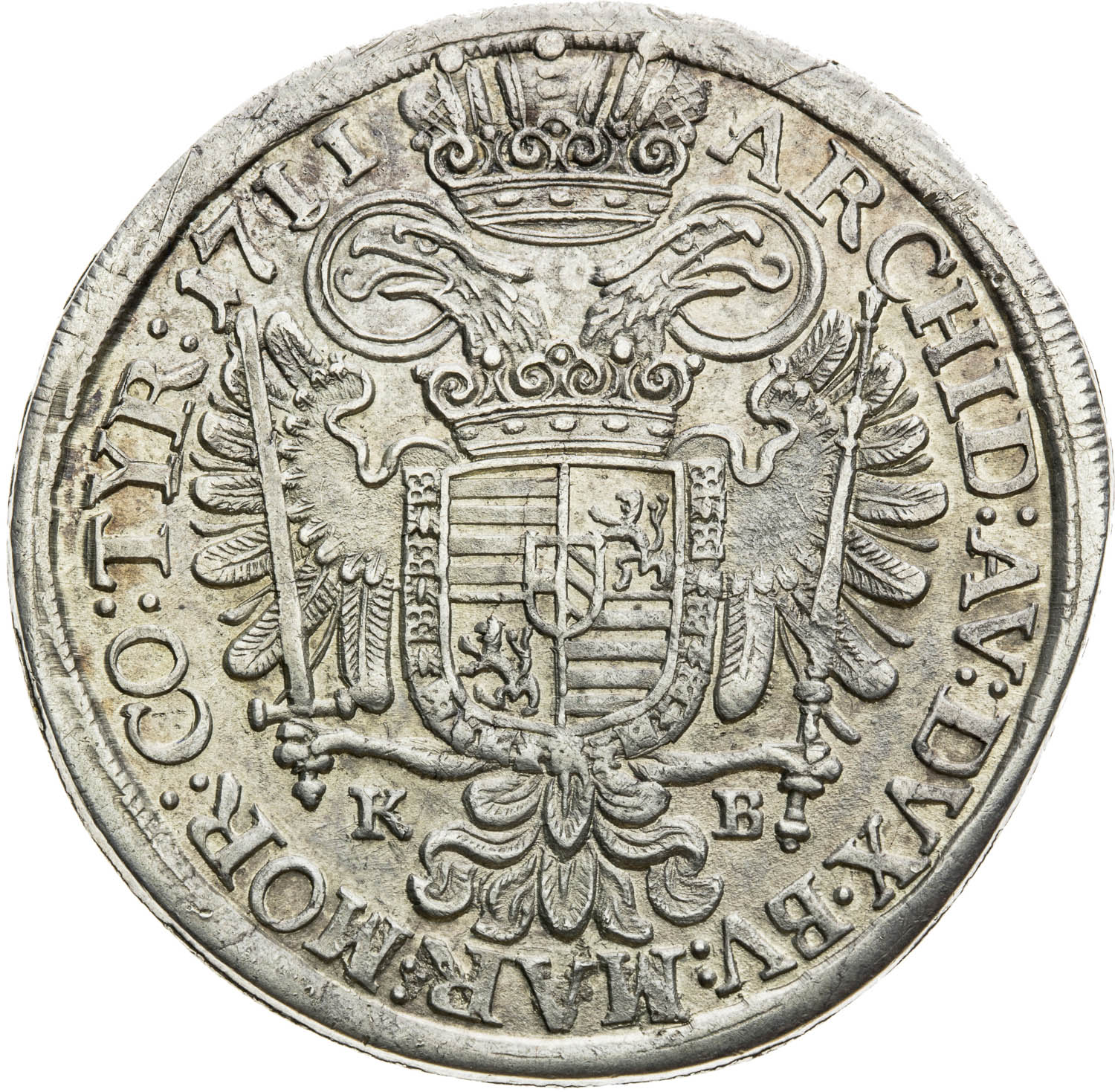 1/2 Thaler 1711 - back