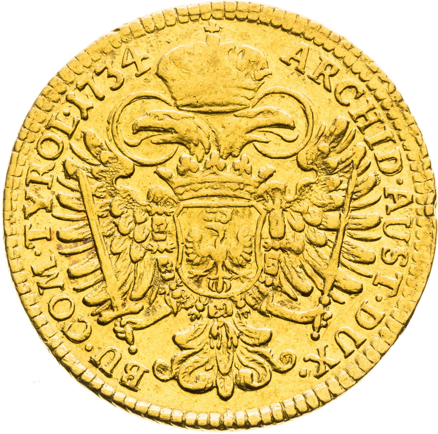 Ducat 1734 - back