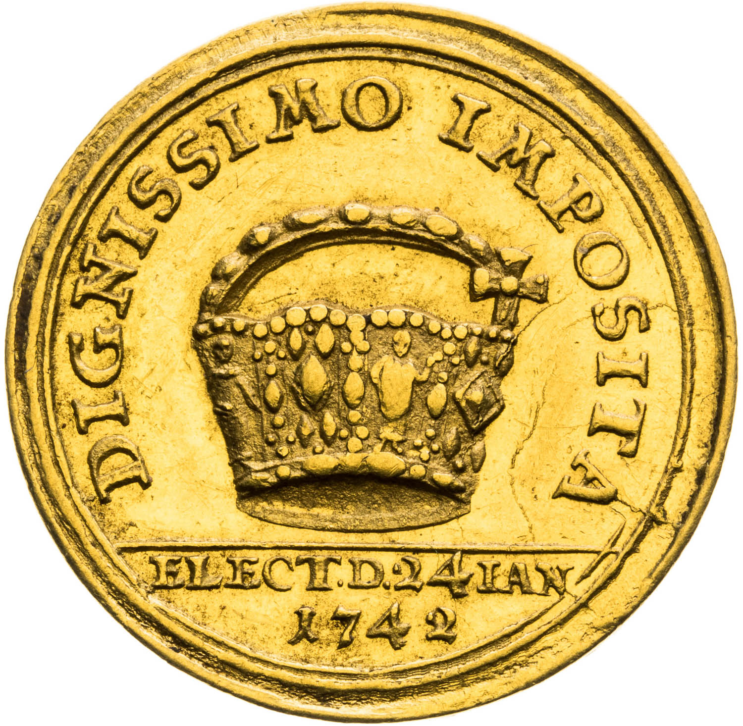 Gold medal 1742 (Ducat) - back