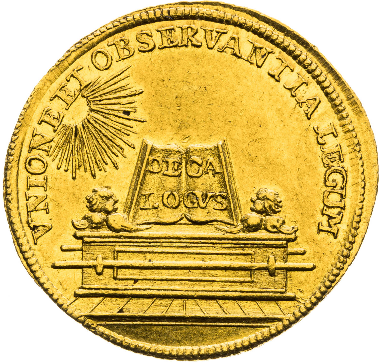 Gold token 1742 - back