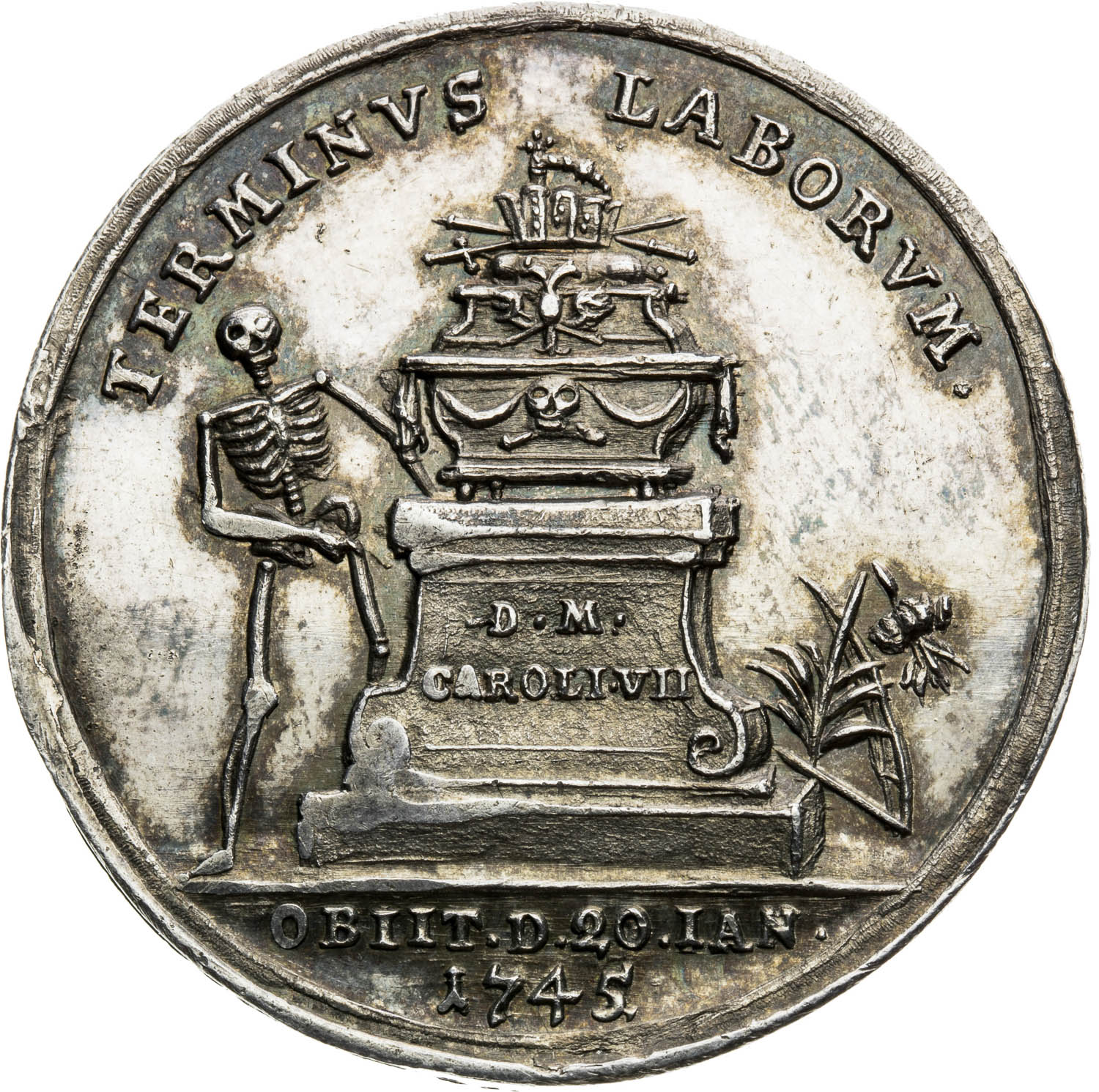 Silver medal 1745 - back