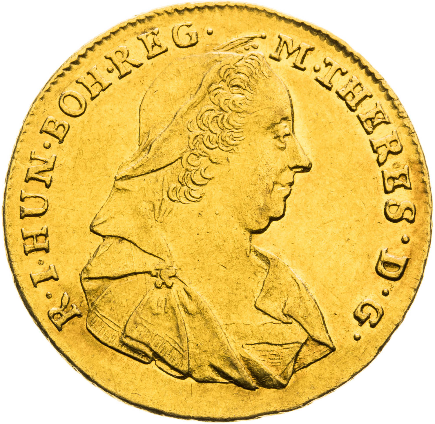 Dukát 1774 - averz