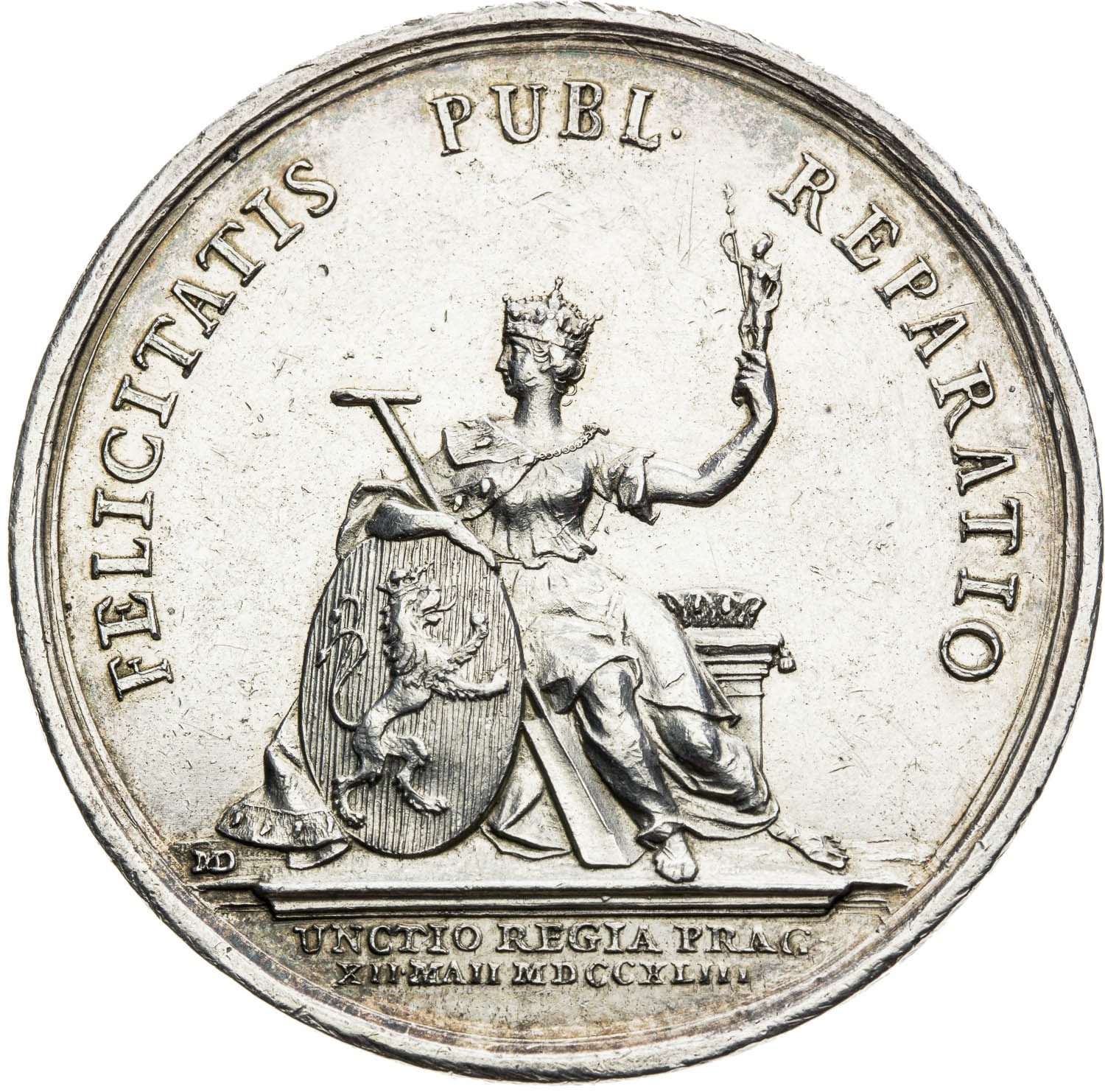 Strieborná medaila 1743 - reverz