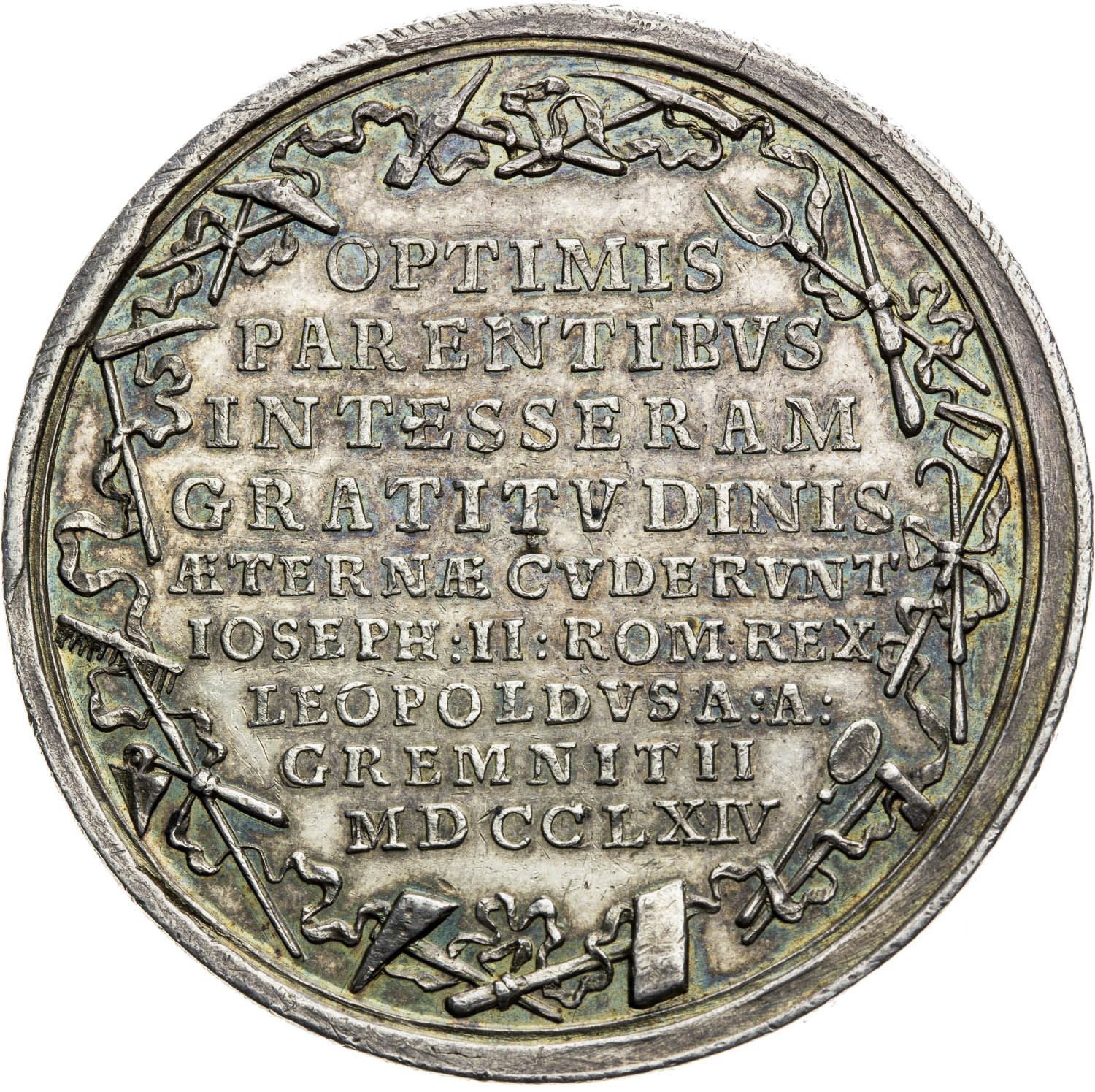 Silver medal 1764 - back