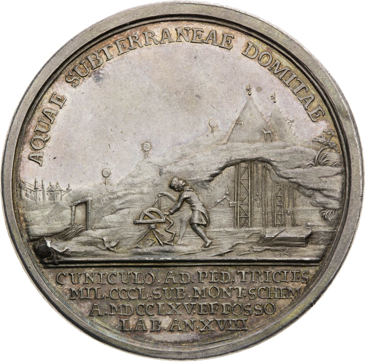 Silver medal 1765 - back