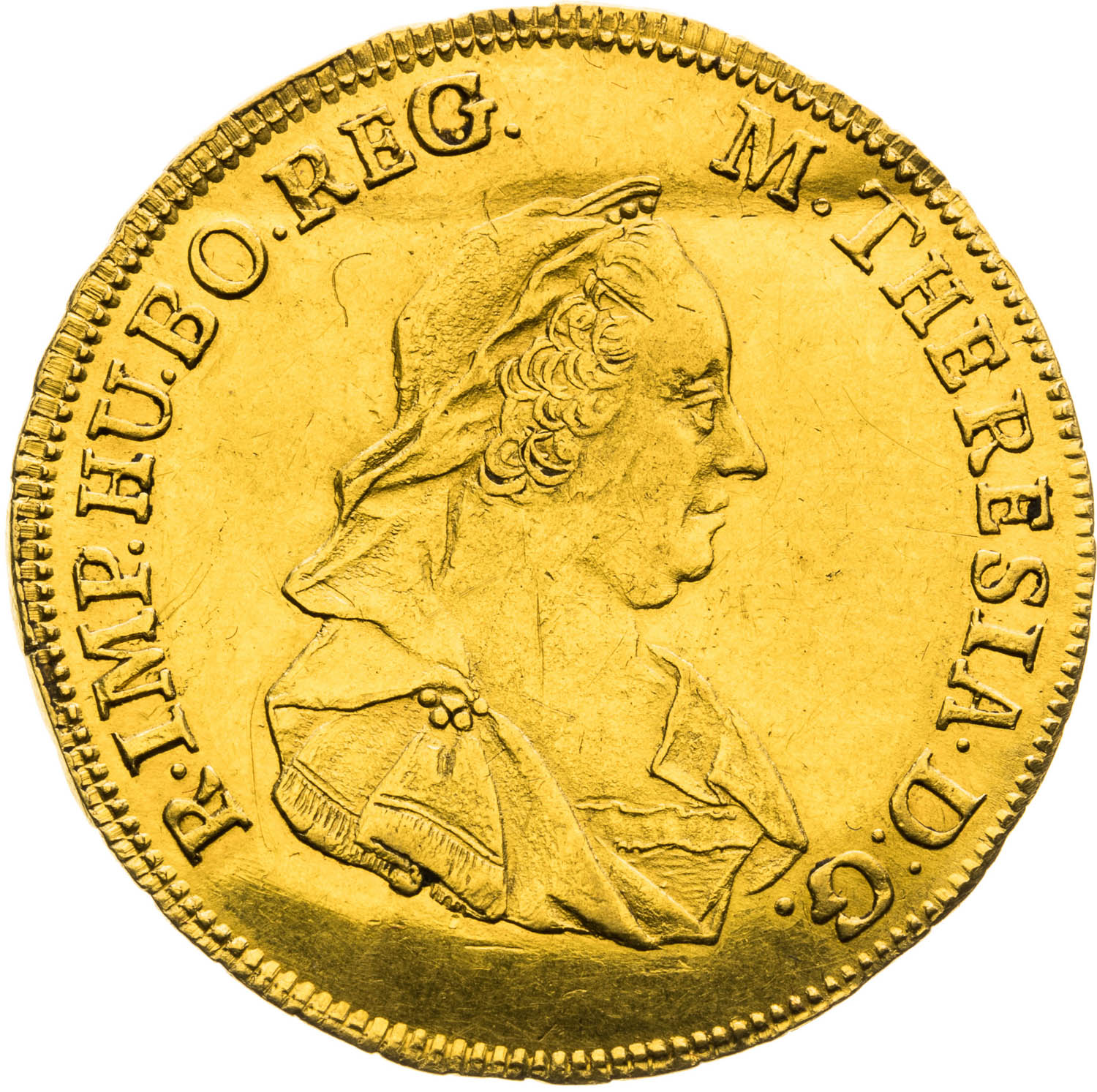 Gold token 1767 (1 and 1/4 Ducat) - front