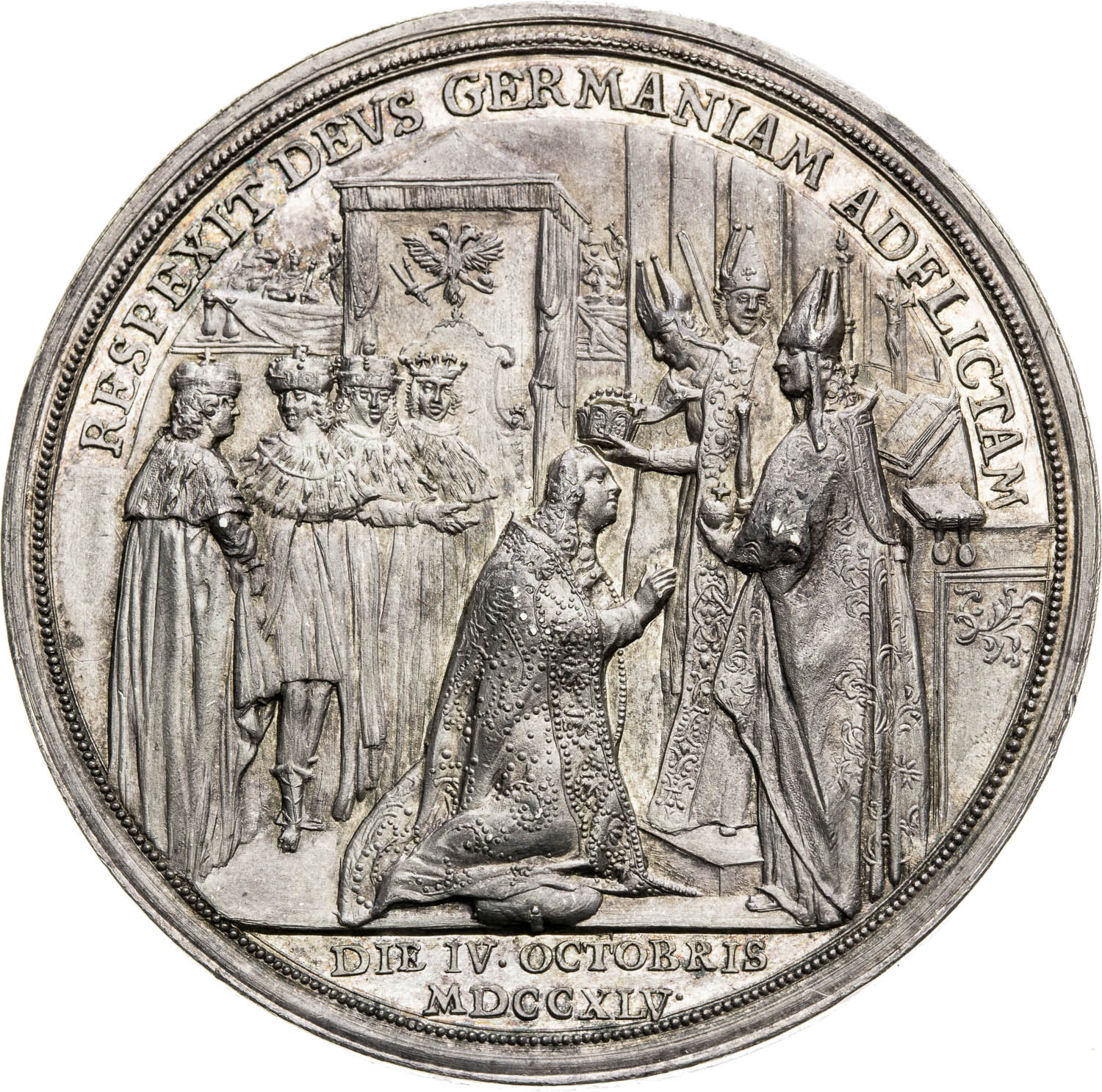 Stříbrná medaile 1745 - revers