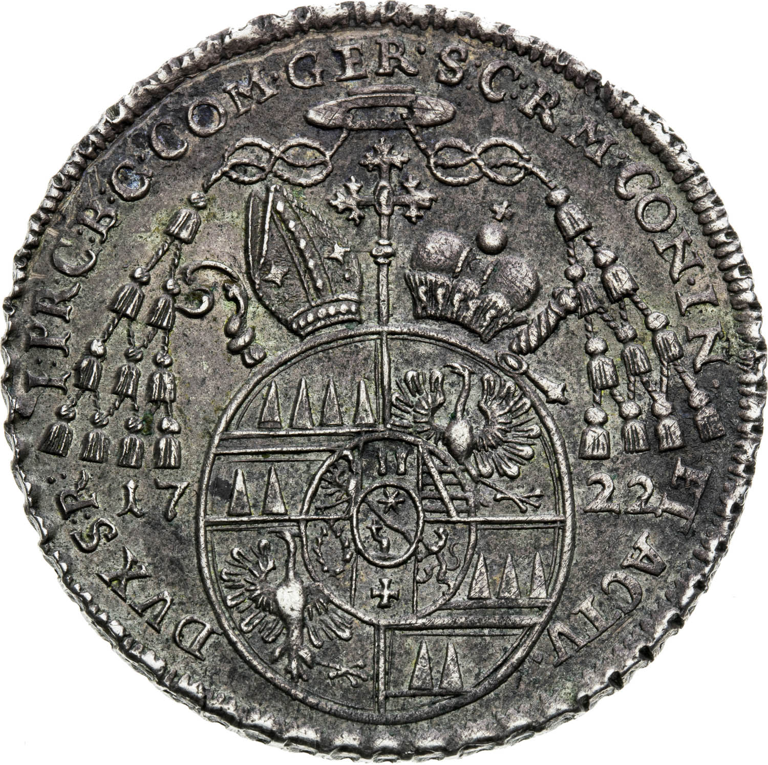 1/2 Thaler 1722 - back