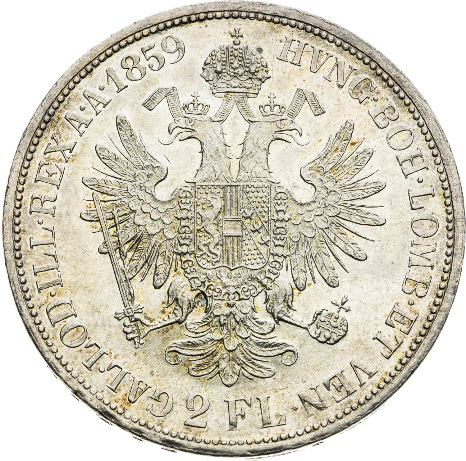 2 Gulden 1859 - back
