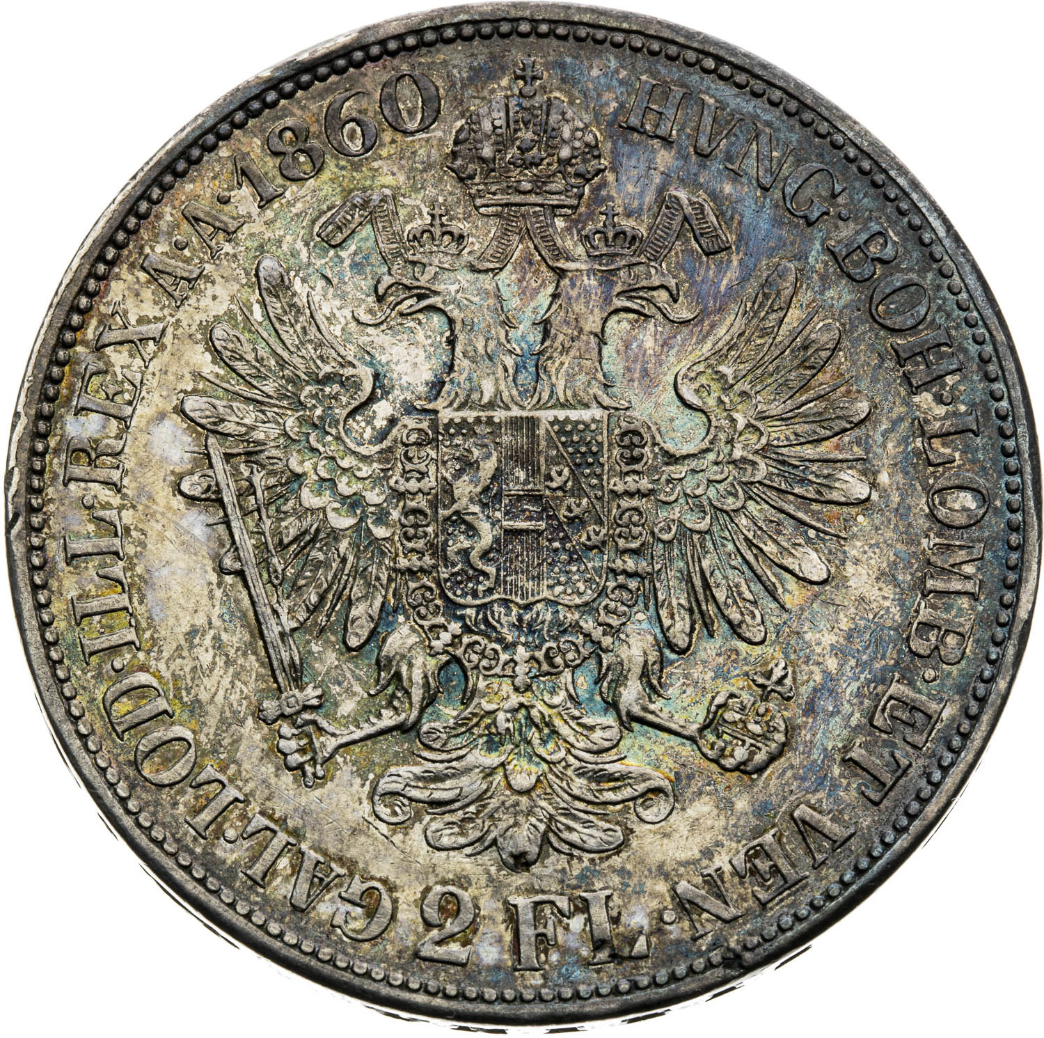 2 Gulden 1860 - back