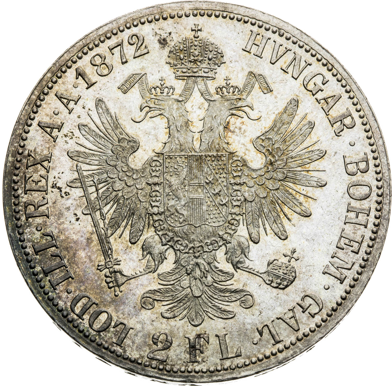 2 Gulden 1872 - back