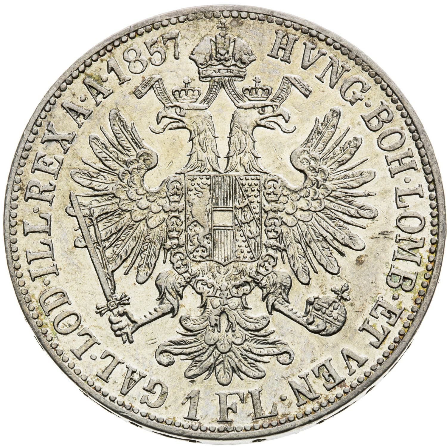 Gulden 1857 - back
