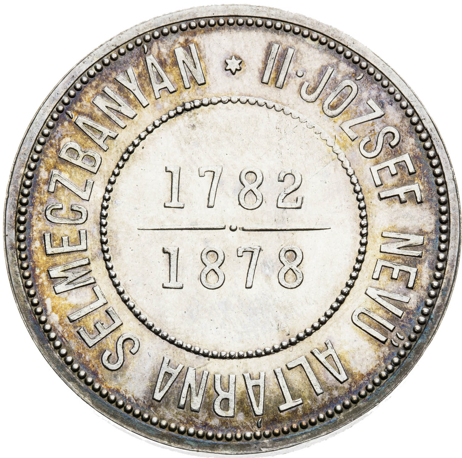Banskoštiavnický zlatník 1878 - revers