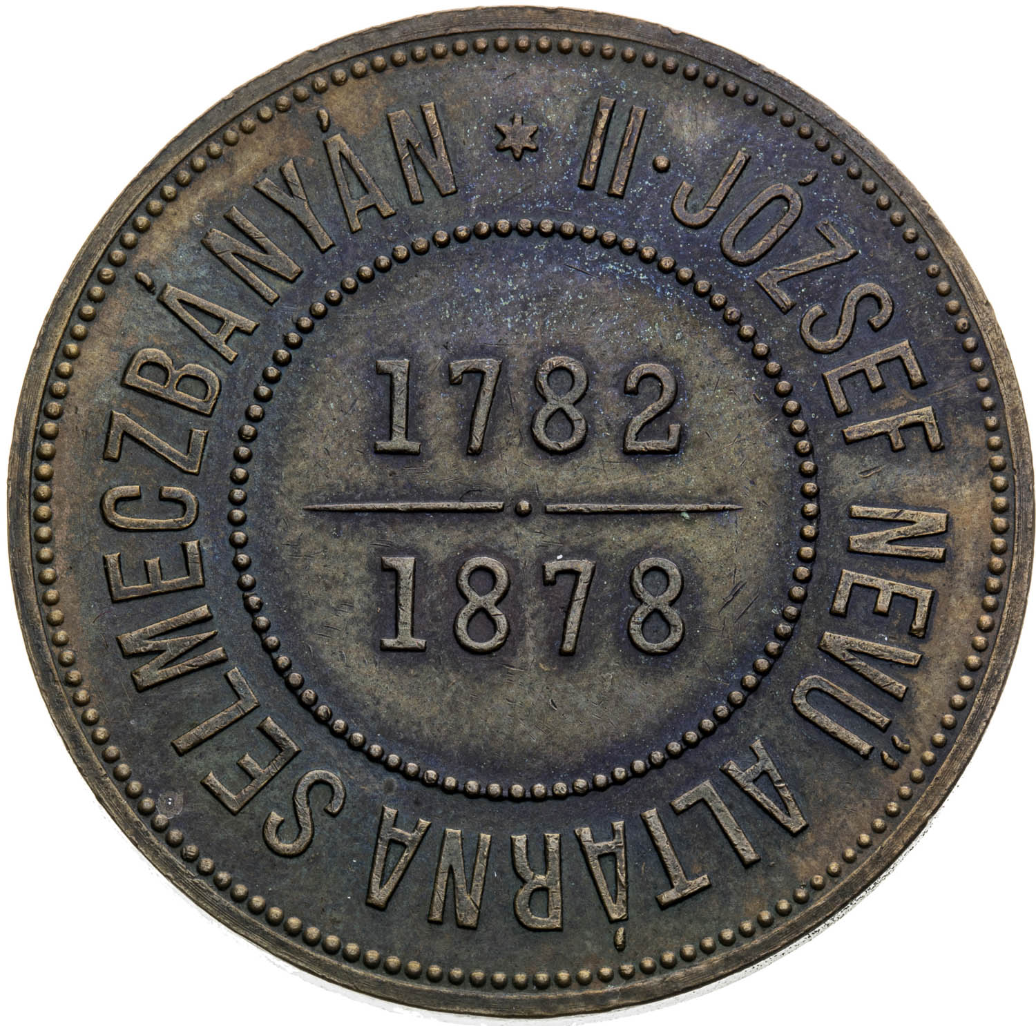 Banskoštiavnický zlatník 1878 (Měděný odražek) - revers