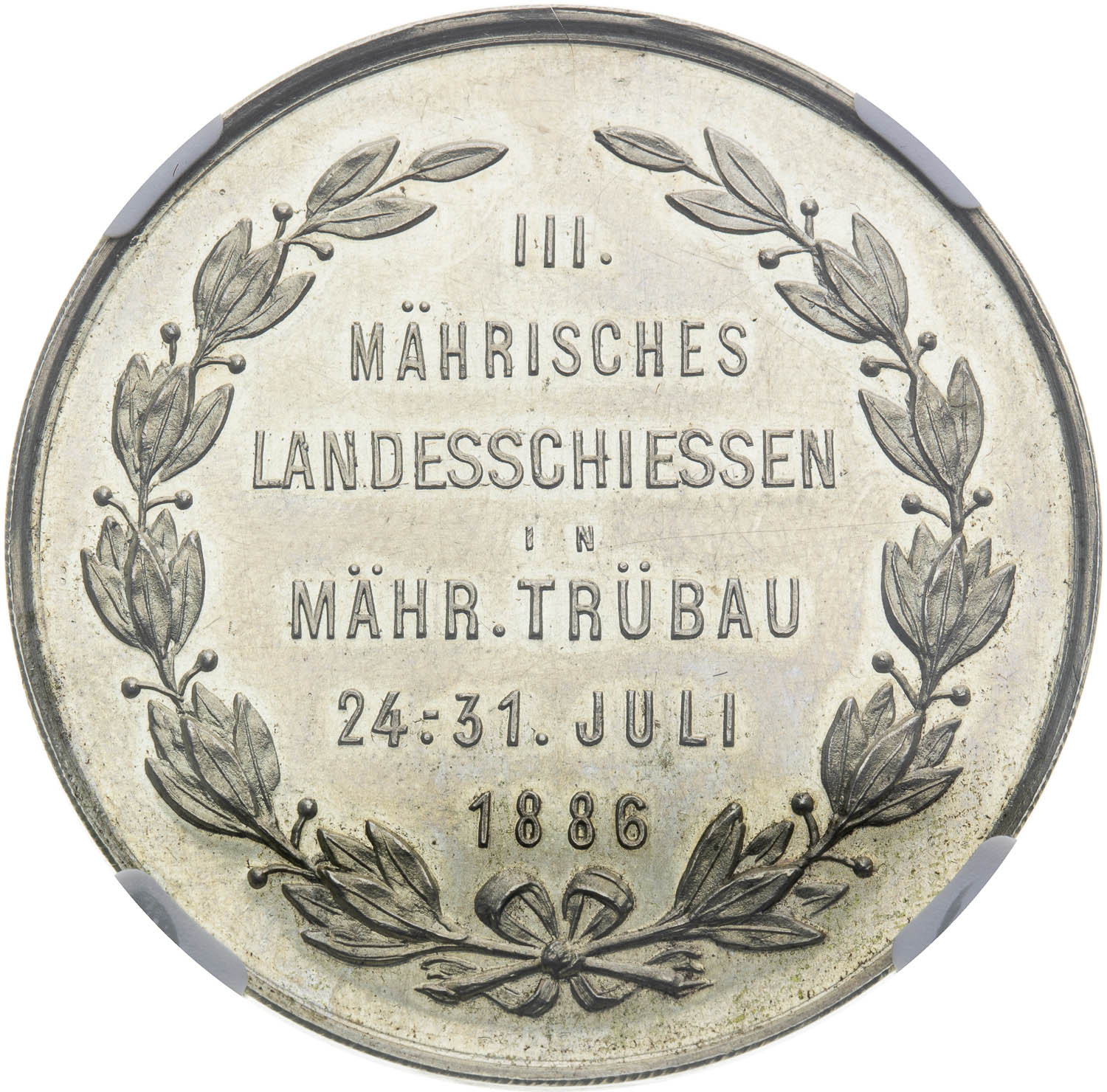 Silver medal 1886 (2 Gulden) - back