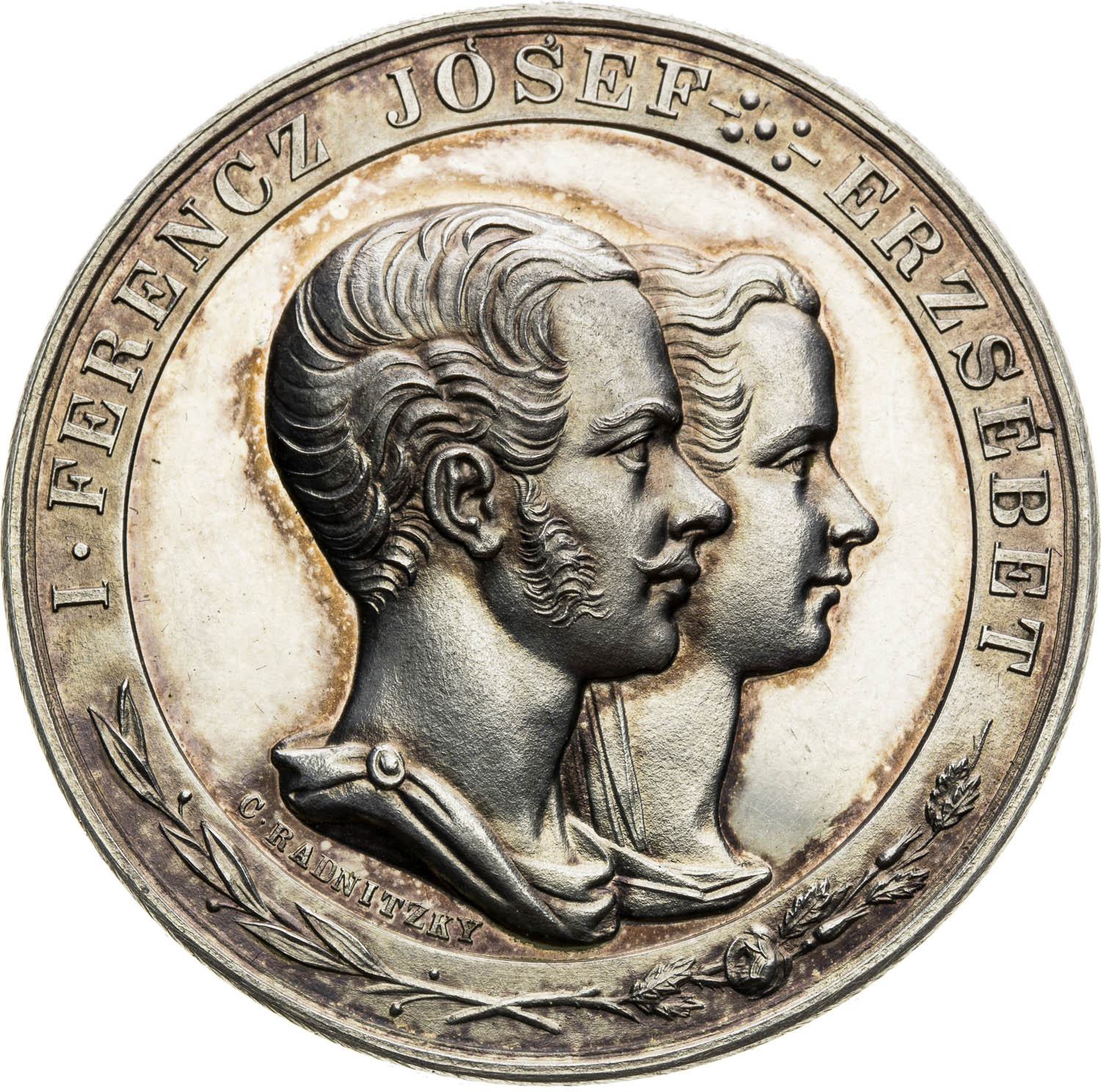 Strieborná medaila 1857 - averz