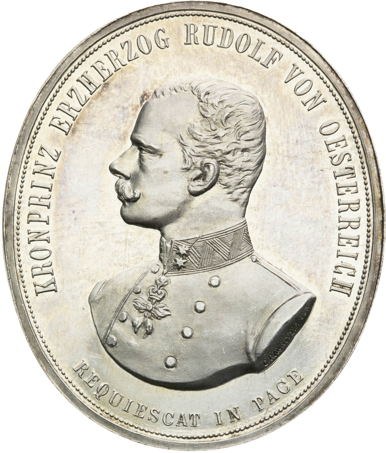 Strieborná medaila 1889 - averz