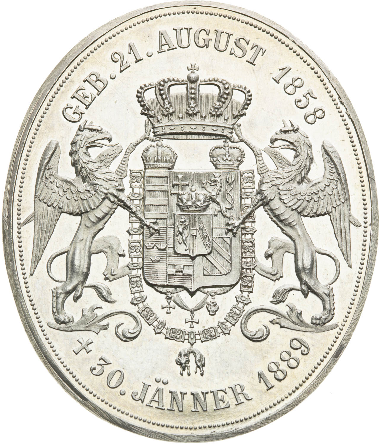 Strieborná medaila 1889 - reverz