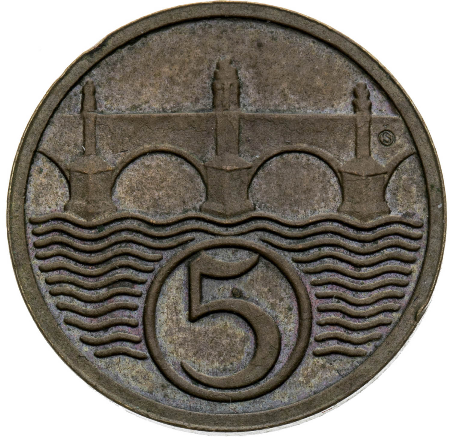 5 Haléř 1924 - revers