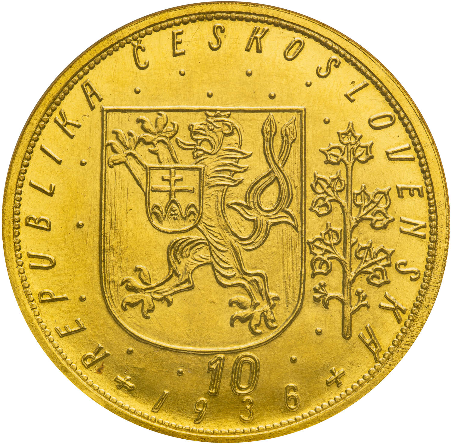 10 Ducats 1936 - back