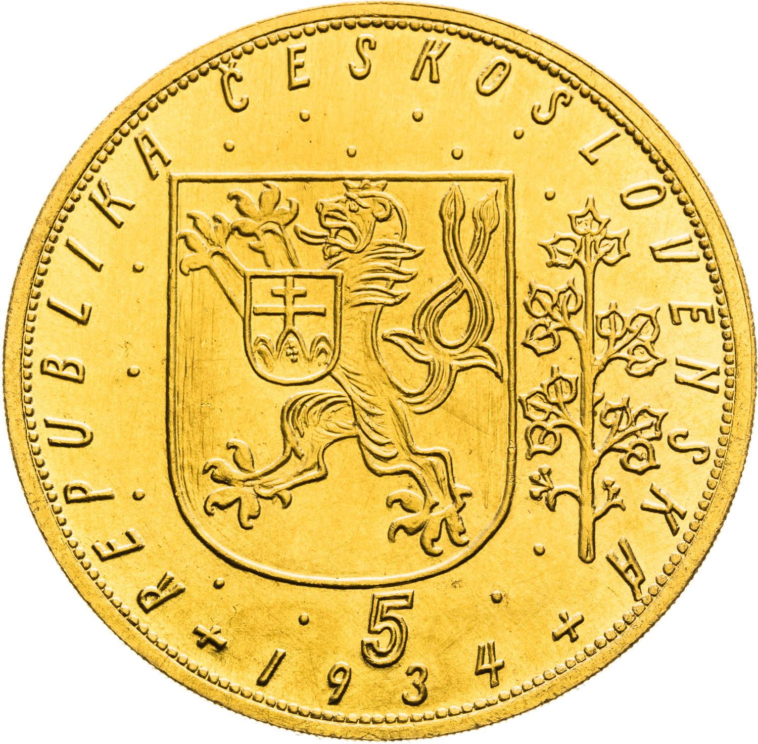 5 Ducats 1934 - back