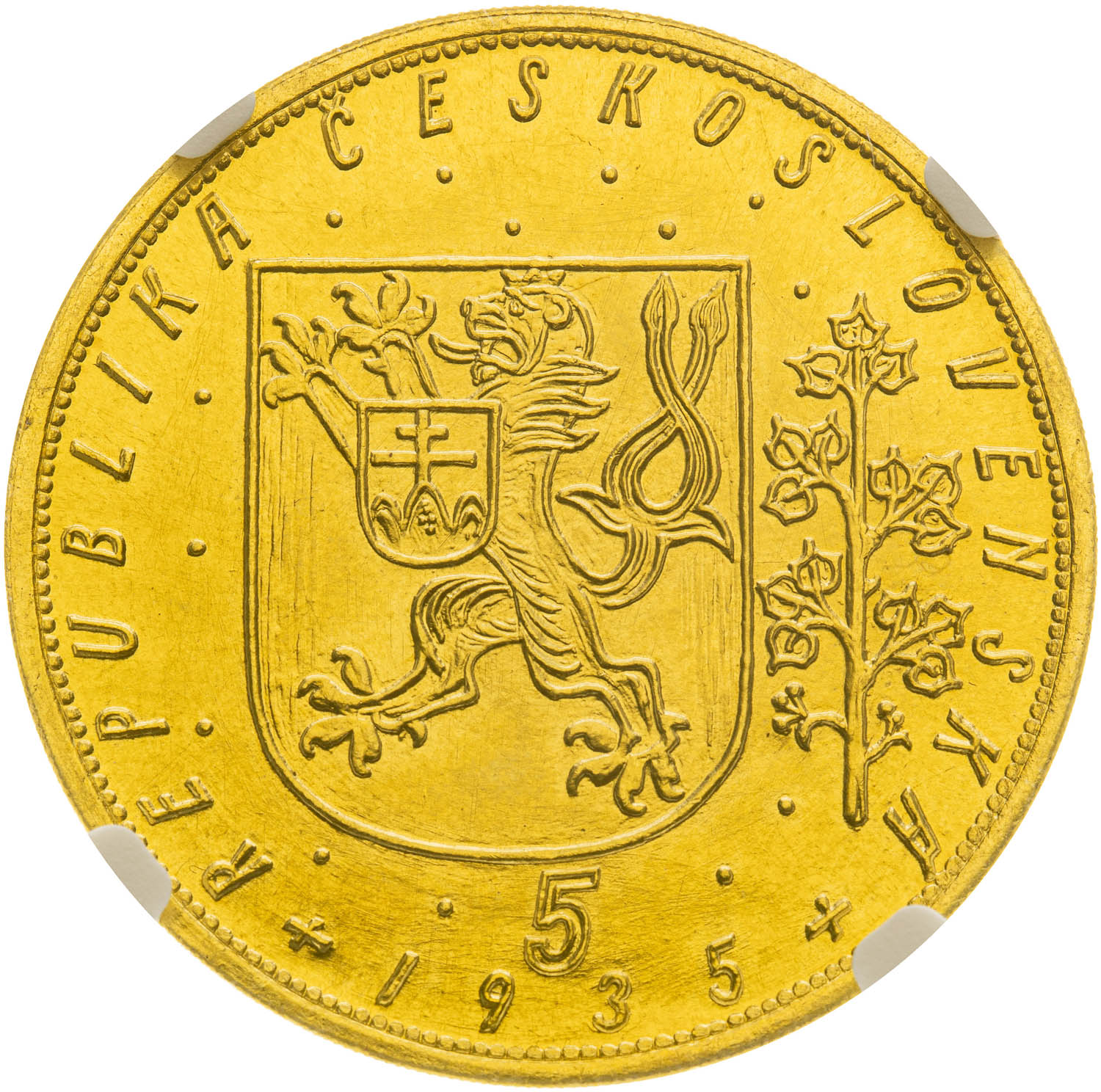 5 Ducats 1935 - back