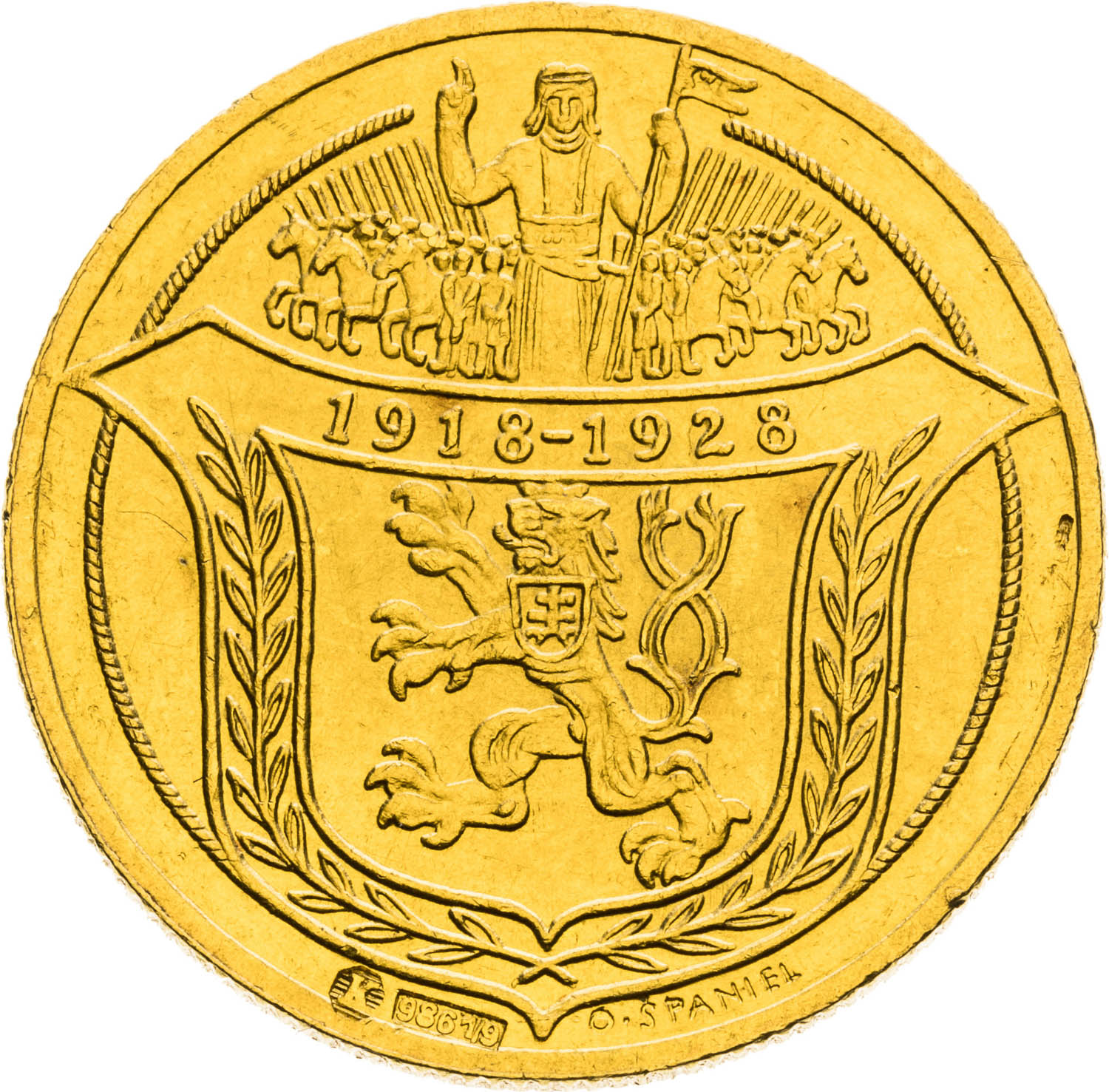 Gold and silver medal 1928 (2+1 pcs) - back