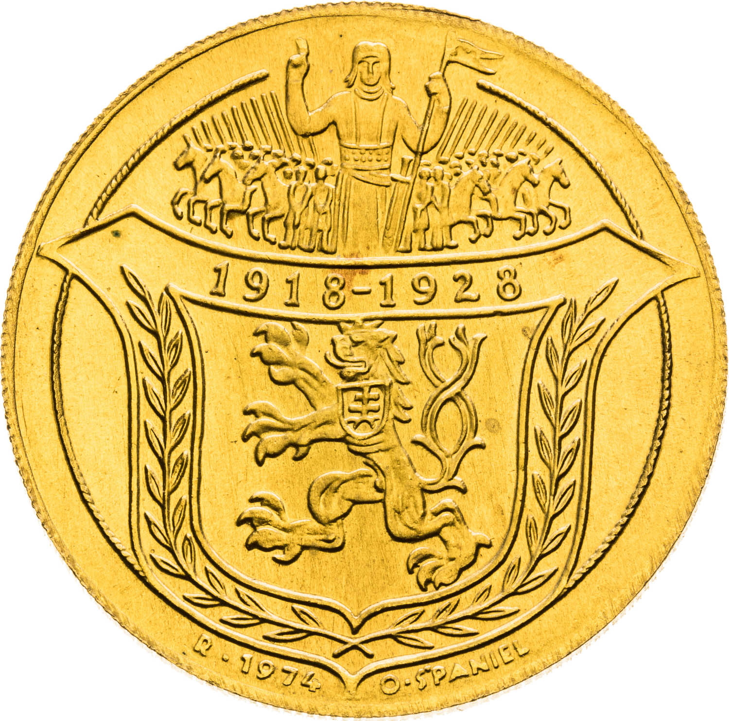 Gold medal 1928/1974 (4 Ducats) - front