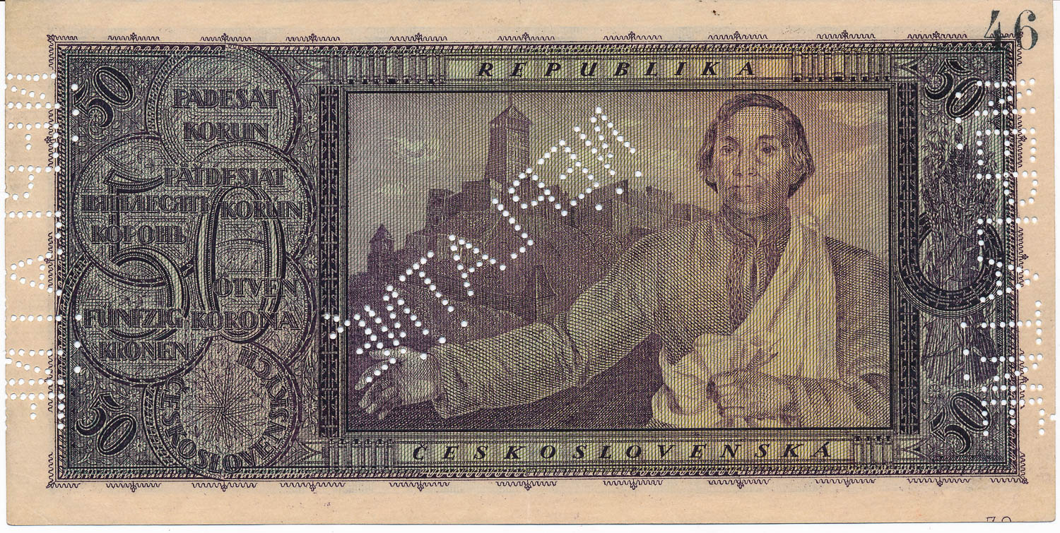 50 Koruna 1922 (bank specimen) - front