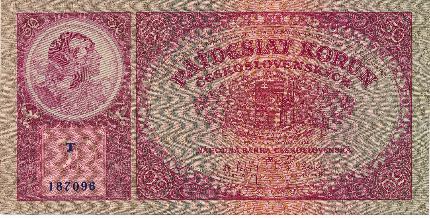 50 Koruna 1929 - front