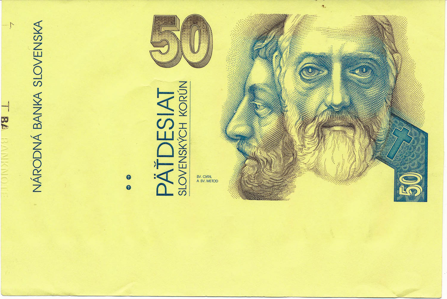 50 Sk 1993 (hlubotiskový nátisk) - averz