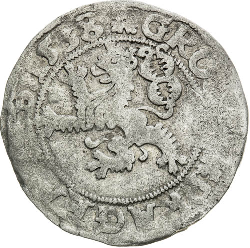 Pražský groš 1538 - revers