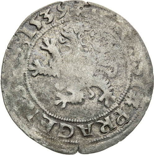 Pražský groš 1539 - revers
