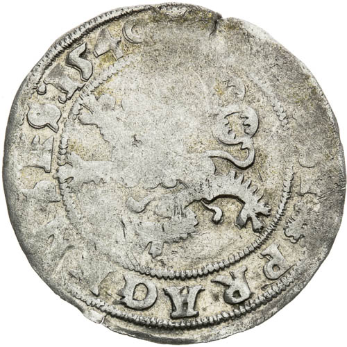 Pražský groš 1540 - revers