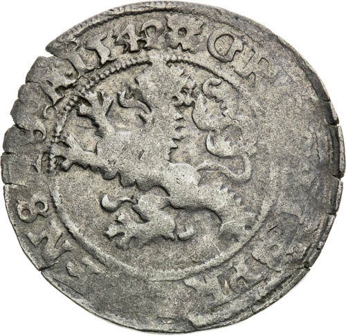 Pražský groš 1542 - revers
