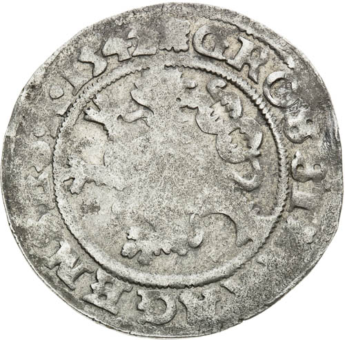 Pražský groš 1542 - revers