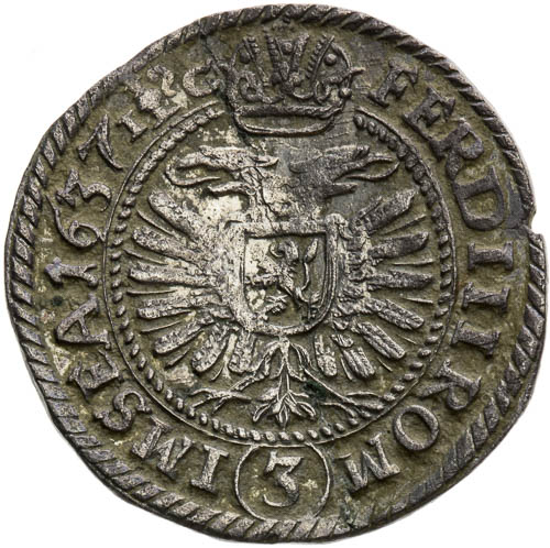 3 Krejcar 1637 - revers