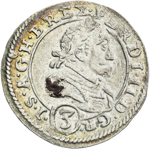 3 Krejcar 1627 - avers